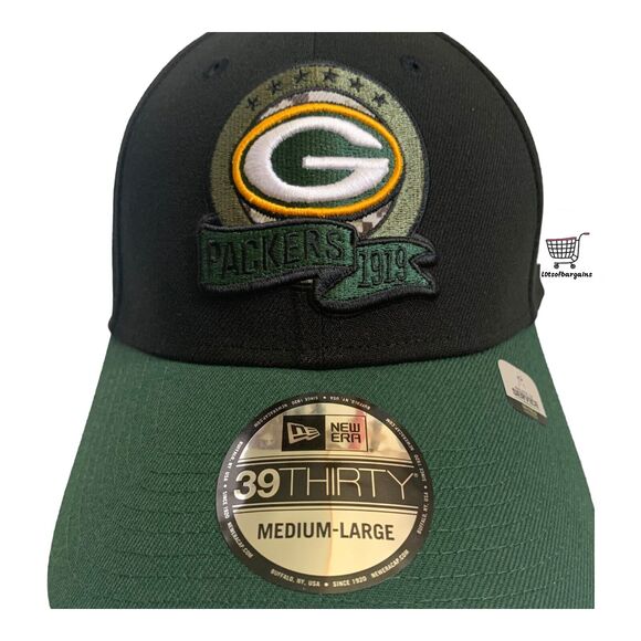 New Era 39THIRTY Sz M/L NFL Green Bay Packers Salute to Service Flexfit Hat Cap - Picture 8 of 9